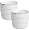 Normcore 2 Pack Espresso Coffee Cup Set, 7 oz Coffee Tumbler with Ceramic Coating, 210ml Double Wall Espresso Cup Mug For Cafe Mocha, Latte, Cappuccino, Tea, White