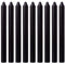 Tezraftaar® 25 x Tapered Dinner Candles 190mm Black Unscented Paraffin Wax Long Burning Candle for Restaurants Dining Christmas Parties