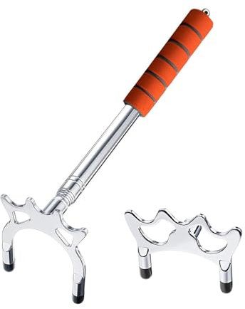 Qianly Ponte Telescopico per Biliardo, Supporto per Stecca da Biliardo, Attrezzo per Allenamento a Casa, Argento 2 Rastrelliere