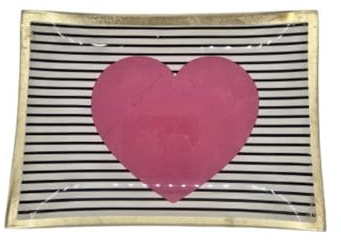 Gift Company Love Plates, Glasteller M, Anchovies, rosa, 10x0,8x14,2cm