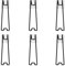 BDKMMS Picture Frame Stands, 6Pcs Stainless Steel Easel Back Supports Self Adhesive Picture Frame Easel Bracket for Photos Paintings Display