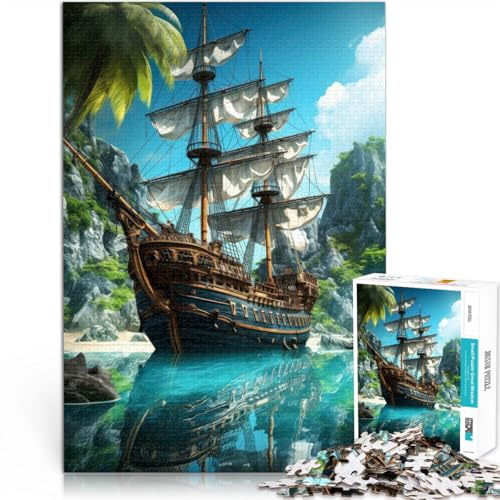 Schwierig Schwer altes Schiff Puzzle 1000 Teile für Erwachsene 26x38cm denn eignet ganze Familie für ab 14 Jahren