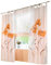 BAILEY JO 1er-Pack Gardine Floral Gardinen Schlaufen mit Blumen Druck Transparent Voile Vorhang (BxH 150x145cm, orange)