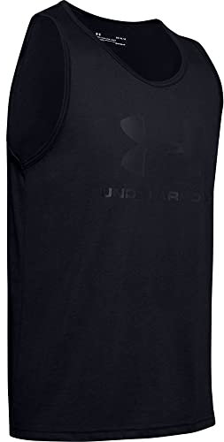 Under Armour Men Sportstyle Logo Tank, Men's Vest with Soft Feel and Loose Cut, Sleek Men's Sleeveless T-Shirt with Graphic Design