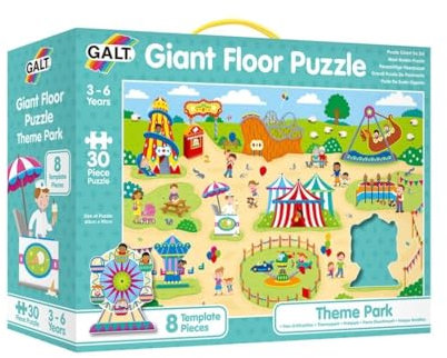 Galt Toys, Giant Floor Puzzle - Theme Park, Floor Puzzles for Kids, Ages 3 Years Plus
