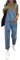 Donne Jeans Lunga Salopette Larghe Regolabile Cinturino Senza Maniche Tute Casual Sciolto Largo Salopette Blu L