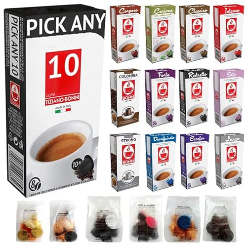 100 Nespresso Compatible Coffee and Chocolate Pods. Pick Any 10 Packs from 19 Blends Including: Espresso, Latte, Chocolate and New Eco Capsules