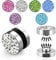 Treuheld® | Silberner Magnet Fake Plug/magnetischer Ohrstecker mit klaren Kristallen | Chirurgenstahl | 8mm | Damen, Kinder + Jugendliche