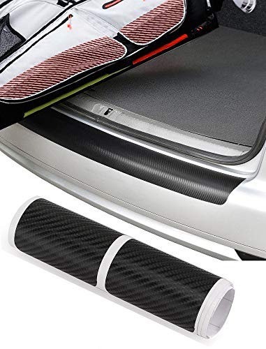 Ladekantenschutz Folie Carbon Optik Schwarz gegen Kratzer Macken Beschädigungen passgenau zugeschnitten für Sharan II 7N ab 2010- / Seat Alhambra II ab 2010-