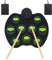 summina Roll Up Digitales E Drum Set Touch Sensitive Practice Drum Kit 9 Drum Pads 2 Fußpedale für Anfänger (keine Lautsprecher)