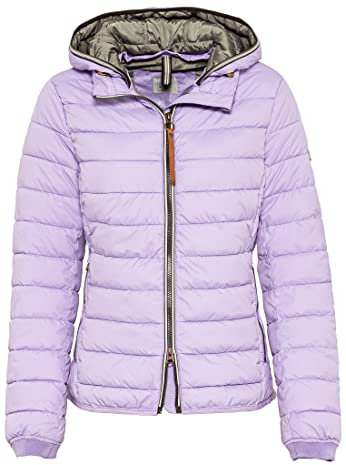camel active Damen Leichte Steppjacke mit Abnehmbarer Kapuze Blouson, Flieder, 38