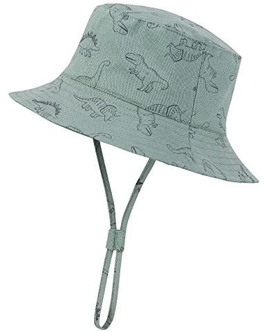 Century Star Baby Sonnenhut Verstellbarer UV-Schutz Hut Kinder mit Breiter Krempe Sonnenschutz UPF 50 Unisex Seetang Blau 4-8 Jahre (Tag Size XL)