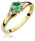 Lumari Gold - Verlobungsring Damen Ring Gold 585 Echtgold 14k Gold mit natürlichem Diamanten Damen Solitär Versprechen Ring Smaragd Edelstein - Ringe Frauen - Gelbgold