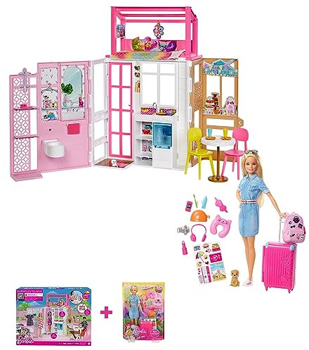Barbie-Haus mit 4 Spielbereichen, HCD47 Puppe Dream House Adventures, FWV25