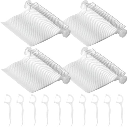 Hilo Dental, 160 Piezas Dental Floss Diseño en Y, Portatiles Palillos de Dientes con Hilo Dental, Desechables para Limpieza y Cuidado de los Dientes (Reemplazo, Sin Caja Transparente)