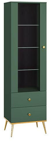 Feldmann Preiswert Wohnen Standvitrine Forest Glasvitrine 55x40x190cm
