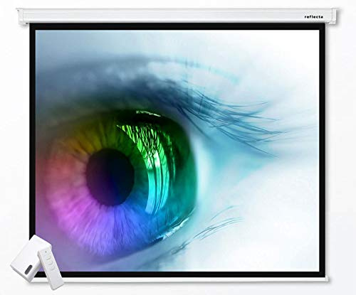 Universal Heimkino & Business Beamer Motorleinwand 200 x 200 (196x196) cm/Gehäuselänge 227 cm / 1:1 / HDTV/Full HD / 3D / 4K / Vierkantgehäuse / 1,0 Gain/Stromanschluss Links/Funkfernbedienung