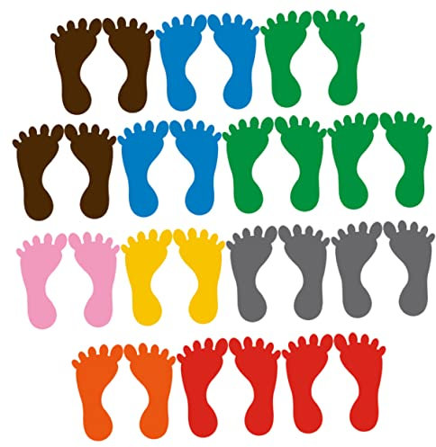 SEWOART 18paare Fußabdruck Sticker Bodenaufkleber Fußabdruck Aufkleber Für Junge Mädchen Cartoon Sticker Für Schule Kindergarten Klassenzimmer Dekoration
