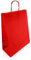 Netuno 200 Papiertaschen Rot 25 x 11 x 32 cm Kraftpapier rote Papiertüten groß mit Griffen farbige Geschenktaschen Geschenktüten Mitgebseltüten Papiertragetaschen Papierbeutel paper bags with handles