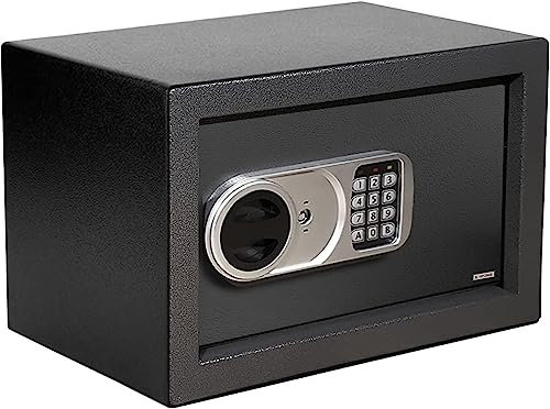 KARAT Tresor mit Schlüssel 26 L, Safe Tresor mit Stahlkonstruktion für Bargeld, Schmuck und Wertsachen, 30 x 38 x 30 cm, für Zuhause, Büro und Hotel (Safemaxx)
