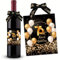 70. Geburtstag Flaschenetikett mit Schleife Schwarzes Gold Lack veredelt 10x12,7cm Happy Birthday 70 - Geburtstagsdeko Geburtstagsgeschenk Geschenke für Frauen Männer