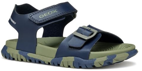 Geox Boys J Fusbetto Bo Sandal, Navy Military, 9 UK Child