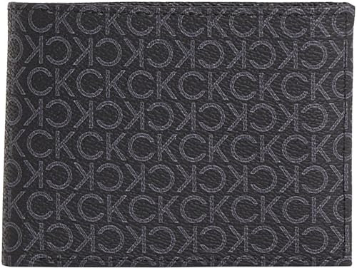 Calvin Klein Herren Geldbeutel Classic Mono Trifold mit Logo-Print, Schwarz (Classic Mono Black), Einheitsgröße