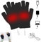 Beheizte Handschuhe über USB Fäustlinge, 2024 Unisex für Damen und Herren, Fäustlinge für den Winter für warme Hände Warm, zum Arbeiten am Laptop, Fingerlos und Fäustlinge, Strickhandschuhe,Waschbar
