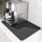 Pafnisoin Coffee Mat 30 * 40cm Draining Mat Coffee Machine Mat Counter Protector Drying Mat Kitchen Mats non Slip washable(Black)
