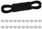 VirtuGro 8mm x 10M Black Bungee Cord Elastic Bungee Rope with 20pcs Aluminum Crimping Loop Sleeve Stretch Shock Cord Bungee Strap for Tarpaulin Trailer Luggage Tent Camping Furniture Kayak