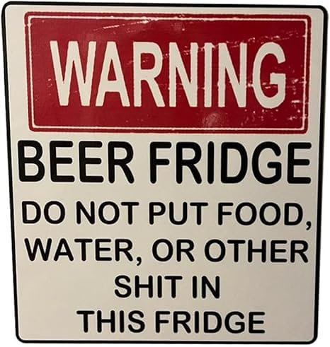 1Pc Warning Beer Fridge Magnet, Funny Beer Fridge Magnet, Refrigerator Magnets Stickers DO NOT Put Food, Water, OR Other Shit in This Fridge Kitchen Magnets