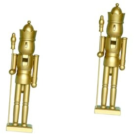 MAGICLULU 2pcs Nutcracker King Figure Christmas Home Decoration Nutcracker Puppet Xmas Supply Christmas Decor