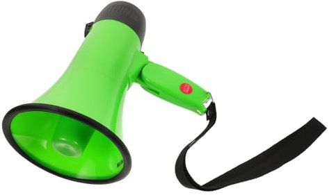 BESPORTBLE 25W Handheld Megaphone Mit 240s Aufnahme, Tragbarer Lautsprecher FüR Outdoor-Events, Cheerleading, Werbung, Leicht Und Einfach Zu Tragen, GrüN