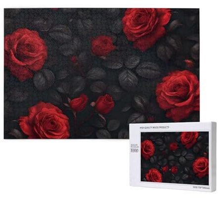 Puzzle Rose 2000 Pièces Adultes, Puzzles Classiques Art Paysage avec Boîte d'emballage et Photos de Référence, Relaxation/Soulagement du Stress/Jeux Amusants, DIY Creatif Cadeau pour Femme 2T-391