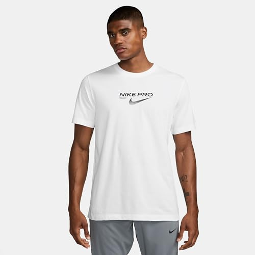 Nike Dri-Fit Trainings-T-Shirt Für Herren, Weiß, HV4131-100, XL