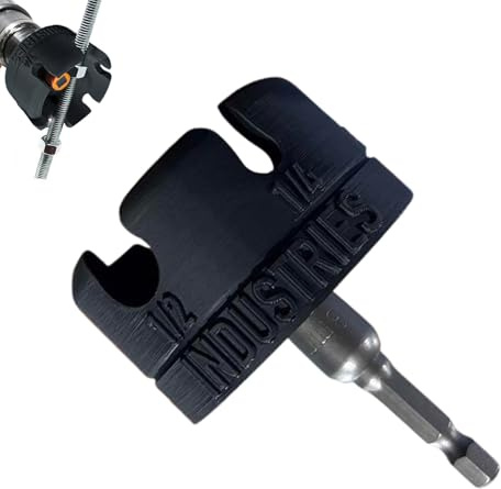 Sucritude Nut Zipper Drill Attachment - Heavy Duty Drill Bit Nut Inserter - Time Saving No Slipping Fastener Attachment Maintenance for Construction Automotive Projects Technicians Furniture Assembly