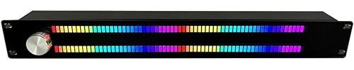 Audio-Grafik-VU-Meter,Music Spectrum Audio,Digitaler Audio-Stereo-Grafik-EQ, für Zuhause, Profis,LED Display Verstärker-Musikanzeige, 19 Farben 1.5U VU-Meter