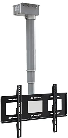 Motorized Ceiling Tv Mount With Remote Control For 26 70 Inch Tvs Height Adjustable Stand And Wall Mount 2 Installation Methods Low Profile Tv Monitor Wall Mount-One Colo(One Color-23.6Inch)