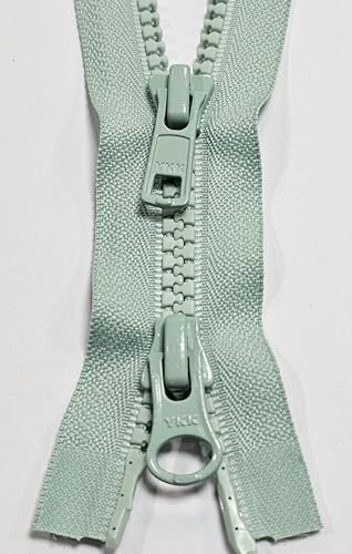 Reißverschluss YKK 2-Wege teilbar Kunststoff Krampe 6mm 50-90cm grün- oliv- neon- Töne (823 hell-mint, 65cm)