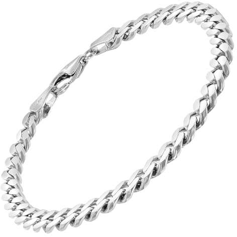 trendor Herren-Armband 925 Silber Massiv Panzerkette Breite 5,4 mm 21042-23