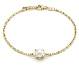 Suzan Gold® 375 Echtgold Armband für Damen filigran mit echter Süßwasserperle elegant wasserfest hypoallergen zeitlos – PearlLune Grace – edler Goldschmuck als Geschenkidee für Frauen