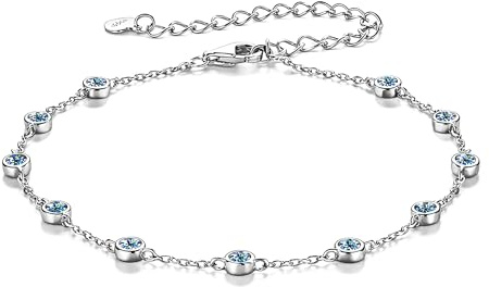UNIQAL Germany | Moissanit Armband Damen 925 Sterlingsilber 1,21–4,95 g, 0,02–3,00 Karat, D Farbe VVS1, verstellbar, mit GRA Zertifikat, Diamantoptik