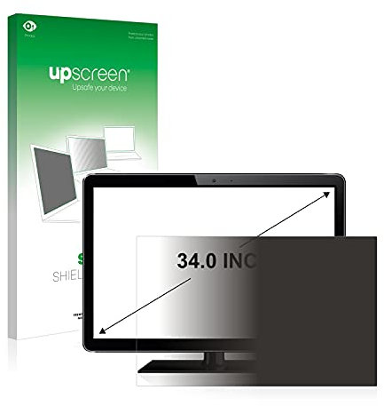 upscreen 34 Blickschutzfilter für 34,0 Zoll Industrie-Monitore (86.4 cm) [794 x 340 mm, 21:9] - Blickschutzfolie Anti-Spy, Privacy Filter