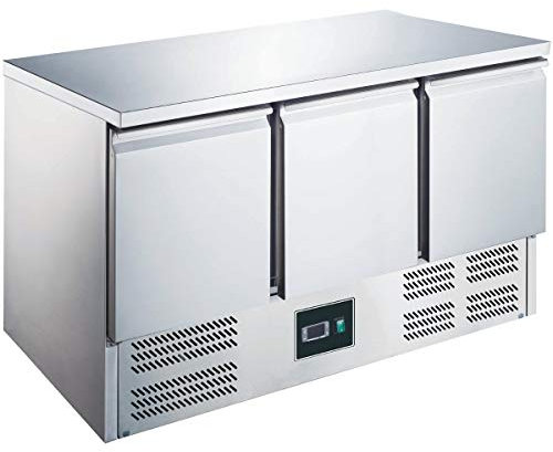 ZORRO - Kühltisch ZS903-3 Türen - Gastro Saladette mit Arbeitsfläche - R600A Digitales Thermostat