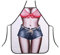 Kochschürze, lustig, für Damen, nackt, Shorts, Badeanzug, sexy Kostüm, lustig, 720