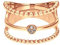 Heideman Ring Damen Unda aus Edelstahl rosegold farbend matt Damenring für Frauen mit Stein Zirkonia