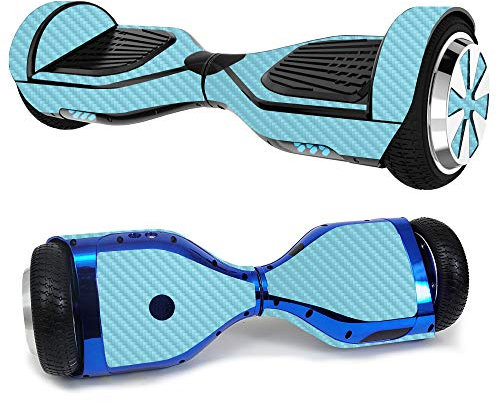 MightySkins - Skin in fibra di carbonio per ultra hoverboard, colore: blu neonato, con finitura in fibra di carbonio testurizzata, facile da applicare, rimuovere e cambiare gli stili | Made in USA
