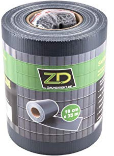 Zaundirekt Sichtschutzstreifen für Doppelstabmatten 35 m x 19 cm - Sichtschutz-Zaun mit Befestigungsclips - Zaunfolie in RAL 7016 anthrazit