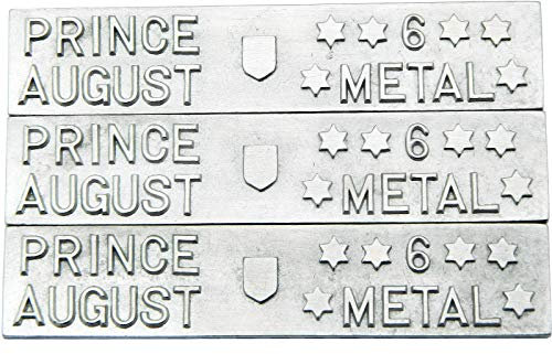 Prince August PA2084 Lot de 3 barres en alliage de bismuth 6 étoiles