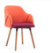 Esszimmerstühle Moderne Küchenstühle Make-up-Stühle mit Metallbeinen Im Holzstil Akzent Stuhl für Wohnzimmer Schlafzimmer Mode Büro Freizeitempfang Verhandlung,Orange